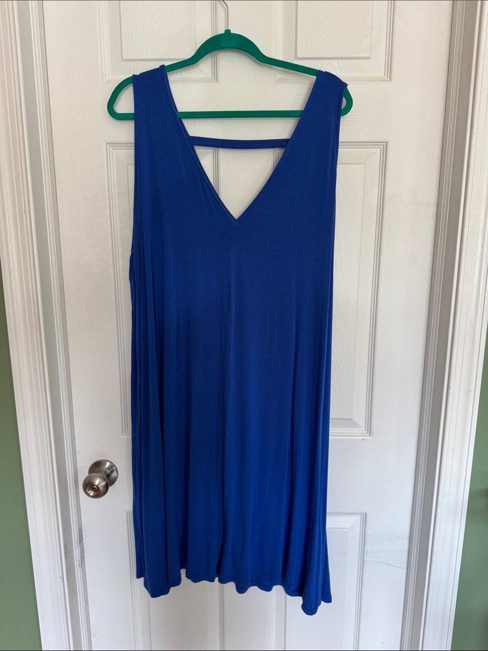 Ava & Viv Royal Blue Midi V-Neck Swing Dress